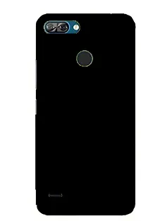 Classy Flexible Rubber Back Cover For Itel A46Black-thumb1