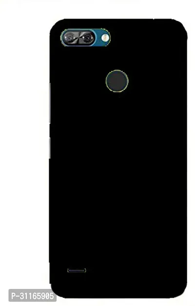 Classy Flexible Rubber Back Cover For Itel A46Black-thumb2