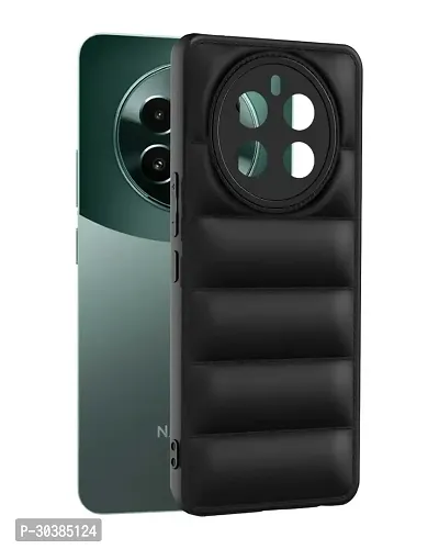 Coverblack Puff Case Soft Silicon Flexible Rubber Case Back Cover For Realme 12 Pro 5G Black-thumb5