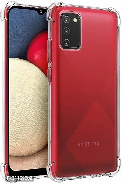 Classy Dual Protection Rubber Back Cover For Samsung Galaxy A03S-thumb0