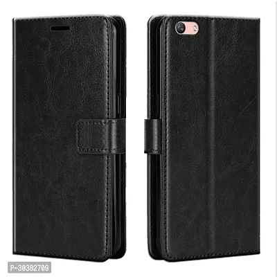 Coverblack Magnetic Case Artificial Leather,Rubber Flip Cover For Vivo V5Plus Limited EdiVenom Black-thumb0