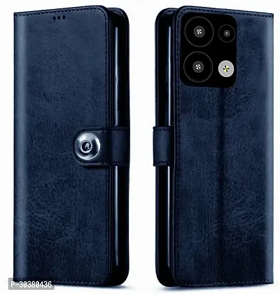 Coverblack Magnetic Case Artificial Leather,Rubber Flip Cover For Oppo Reno8 5GBlue