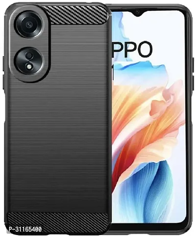 Classy Dual Protection Silicon Back Cover For Oppo Cph2495 , A78 5G (6.56 )Black-thumb0