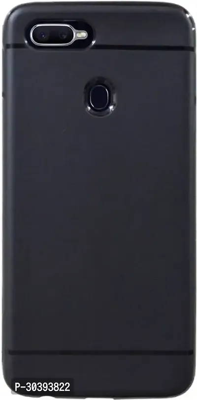 Coverblack Shock Proof Rubber Back Cover For Realme U1Black-thumb0