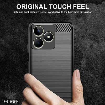 Classy Camera Bump Protector Rubber Back Cover For Realme C53Black-thumb5