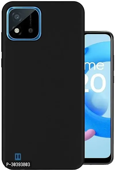 Coverblack Waterproof Rubber Back Cover For Realme C11 2021Black-thumb0