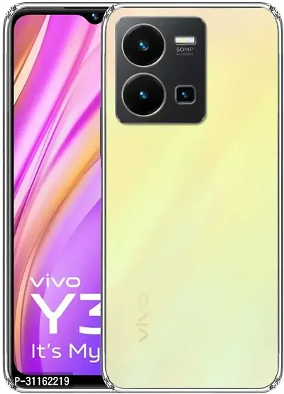 Coverblack Shock Proof Silicon Back Cover For Vivo Y35Transparent-thumb2