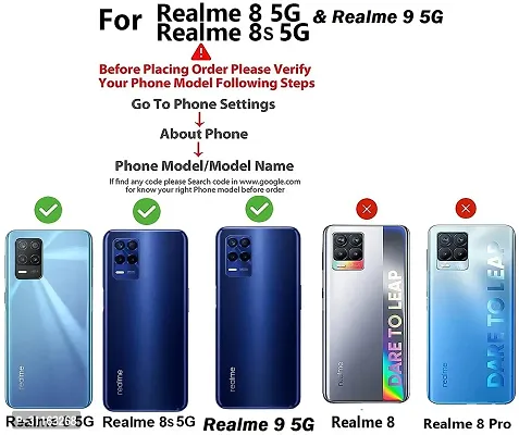 Coverblack Dual Protection Polycarbonate Back Cover For Realme Rmx3241 , Realme_8 5GRed-thumb3