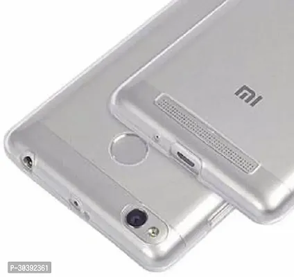 Coverblack Shock Proof Rubber Back Cover For Mi Redmi 3S PrimeTransparent-thumb2