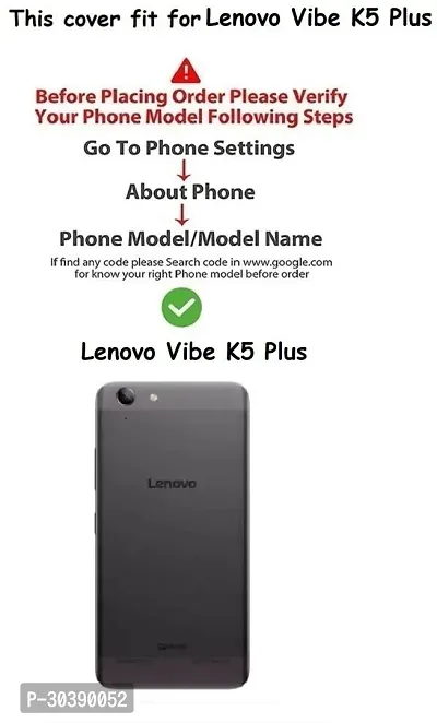 Coverblack Flexible Rubber Back Cover For Lenovo Vibe K5 PlusTransparent-thumb3