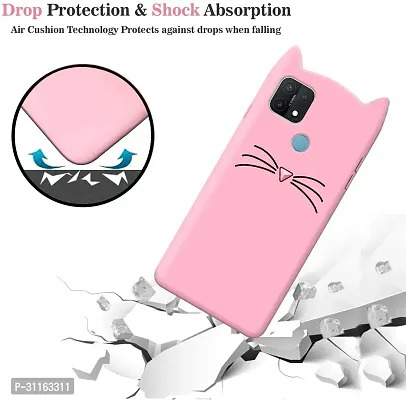 Coverblack Flexible Silicon Back Cover For Oppo Cph2179 , Oppo_A15SLight Pink-thumb3