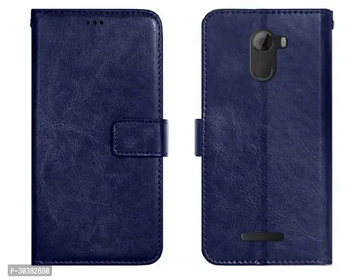 Coverblack Magnetic Case Artificial Leather,Silicon Flip Cover For Gionee _ A1 LiteAegean Blue-thumb0