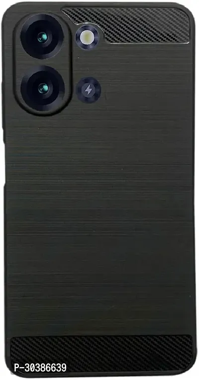 Coverblack Dual Protection Rubber Back Cover For Itel P40+Black-thumb2