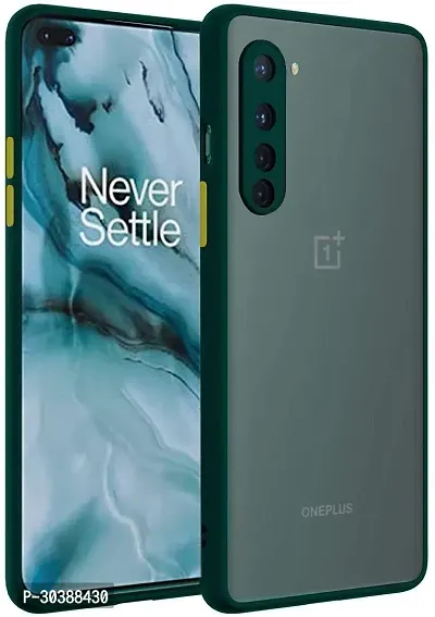 Coverblack Dual Protection Fiber Back Cover For Oneplus Nord 5G (2020)Dark Green-thumb0