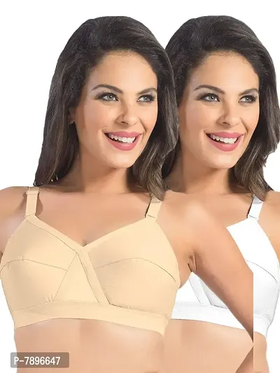 Sonari Women's Non-Padded Wire Free Regular Bra-Pack of 2