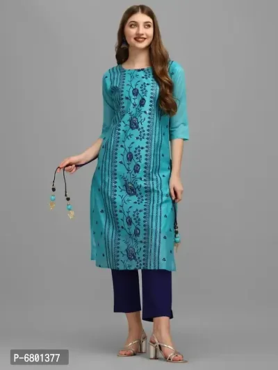 Elegant Poly Chanderi Embroidered Kurti For Women