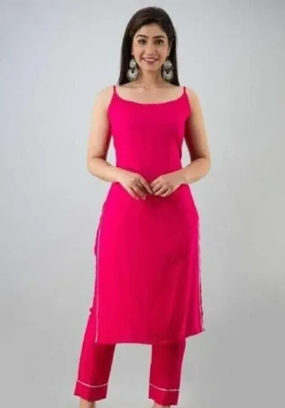 Stylish Rayon Solid Kurtas For Women