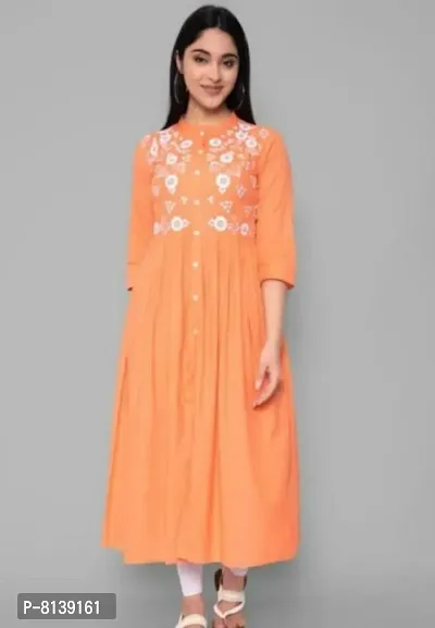 Beautiful Ethnic Wear Rayon Kurta For Women-thumb0