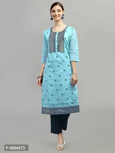 Elegant Chanderi Silk Kurta For Women-thumb0