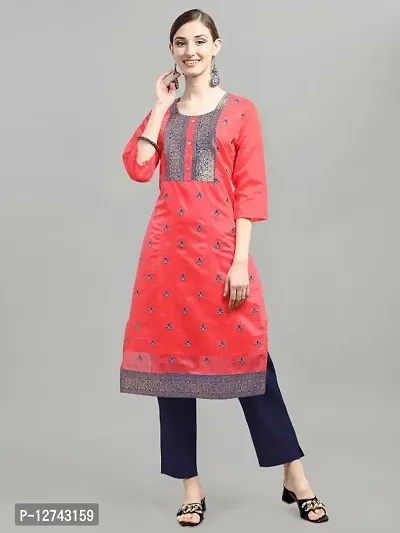 Fancy Chanderi Silk Kurti For Women