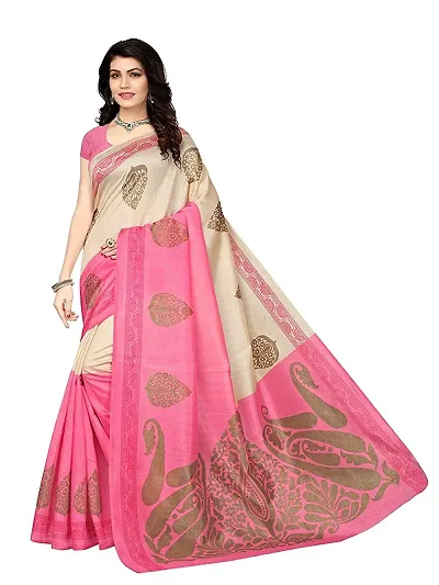 Stylish Art Silk Saree with Blouse piece For Women