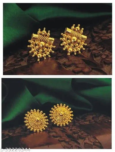 Gold Plated Fancy Alloy Studs