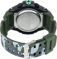 Stylish Green Silicone Digital Watches For Men, Pack Of 1-thumb2