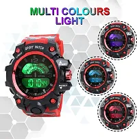 Stylish Red Silicone Analog-Digital Watches For Men, Pack Of 1-thumb3