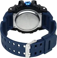 Stylish Blue Silicone Digital Watches For Men, Pack Of 1-thumb1