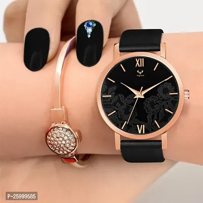 Elegant Synthetic Leather Analog Watches For Women And Girls-thumb0