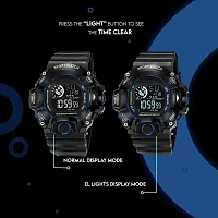 Stylish Black Silicone Digital Watches For Men, Pack Of 1-thumb3