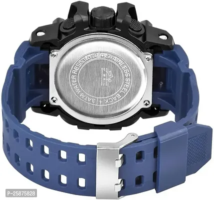 Stylish Blue Silicone Digital Watches For Men, Pack Of 1-thumb3