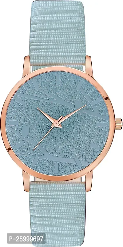 Elegant Synthetic Leather Analog Watches For Women And Girls