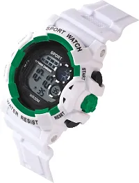 Stylish White Silicone Digital Watches For Men, Pack Of 2-thumb3