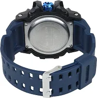 Stylish Blue Silicone Digital Watches For Men, Pack Of 1-thumb2