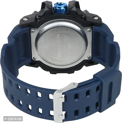 Stylish Blue Silicone Digital Watches For Men, Pack Of 1-thumb3