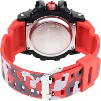 Stylish Red Silicone Digital Watches For Men, Pack Of 1-thumb1