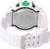 Stylish White Silicone Digital Watches For Men, Pack Of 1-thumb3