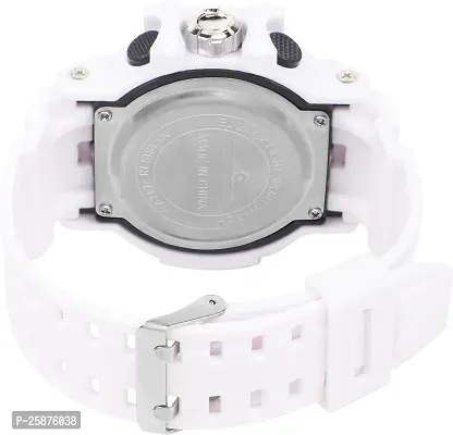 Stylish White Silicone Digital Watches For Men, Pack Of 1-thumb4