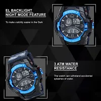 Stylish Blue Silicone Digital Watches For Men, Pack Of 1-thumb1
