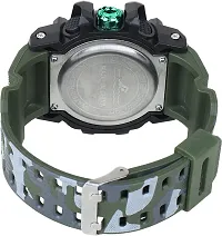 Stylish Green Silicone Digital Watches For Men, Pack Of 1-thumb1