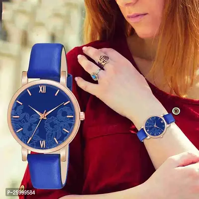 Elegant Synthetic Leather Analog Watches For Women And Girls