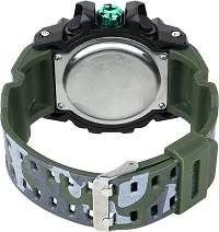 Stylish Green Silicone Analog-Digital Watches For Men, Pack Of 1-thumb2