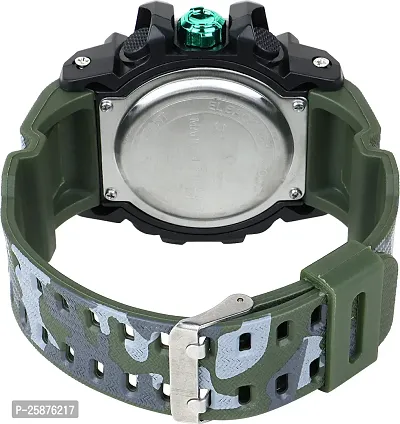 Stylish Green Silicone Analog-Digital Watches For Men, Pack Of 1-thumb3