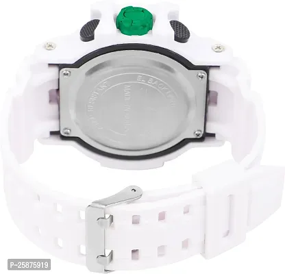 Stylish White Silicone Digital Watches For Men, Pack Of 2-thumb3