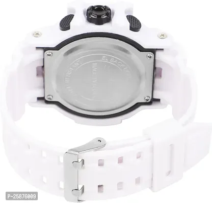 Stylish White Silicone Digital Watches For Men, Pack Of 1-thumb4