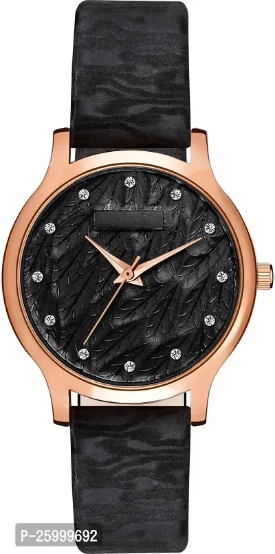 Elegant Synthetic Leather Analog Watches For Women And Girls