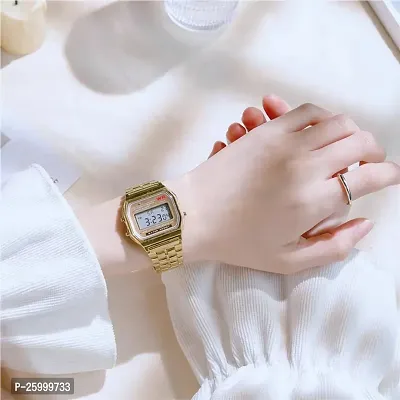 Elegant Stainless Steel Digital Watches For Women And Girls-thumb4