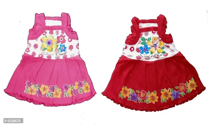 Baby Girls Premium Cotton Super Cool Frock - Pack of 2