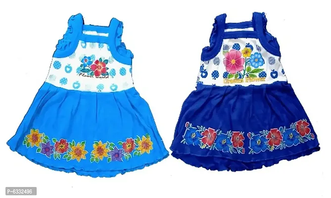 Baby Girls Premium Cotton Super Cool Frock - Pack of 2